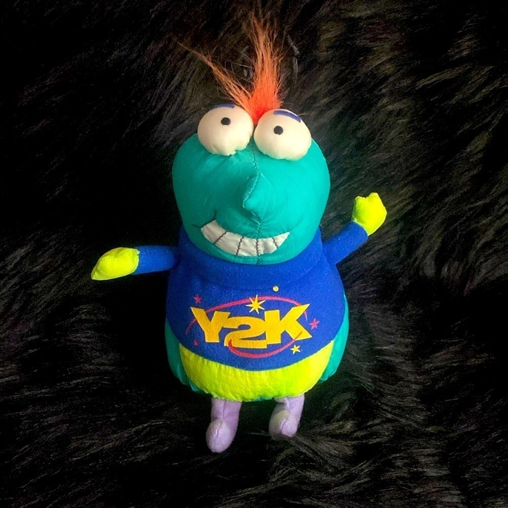 Hallmark Millennium Cyber Y2K Plush Bug Stuffed Toy 2000 vintage nylon plush